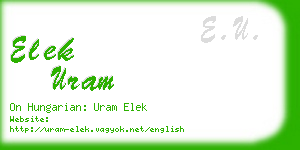 elek uram business card